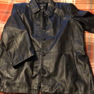 Leather Coat, NWOT